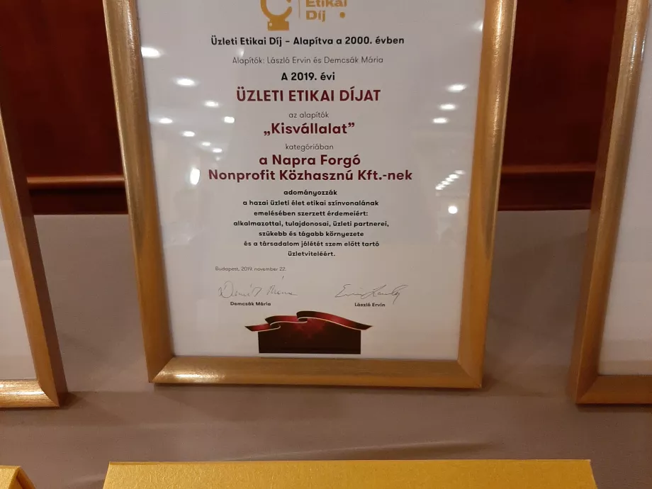 Idén is tíz vállalat kapta meg az Üzleti Etikai Díjat