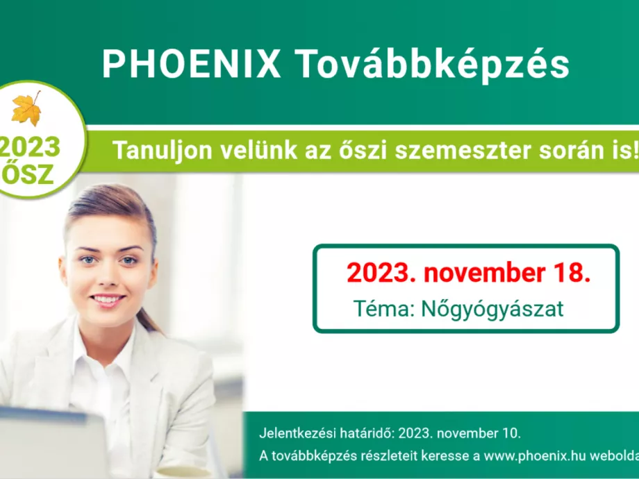 Minősített online PHOENIX továbbképzés nőgyógyászat témakörben november 18-án!